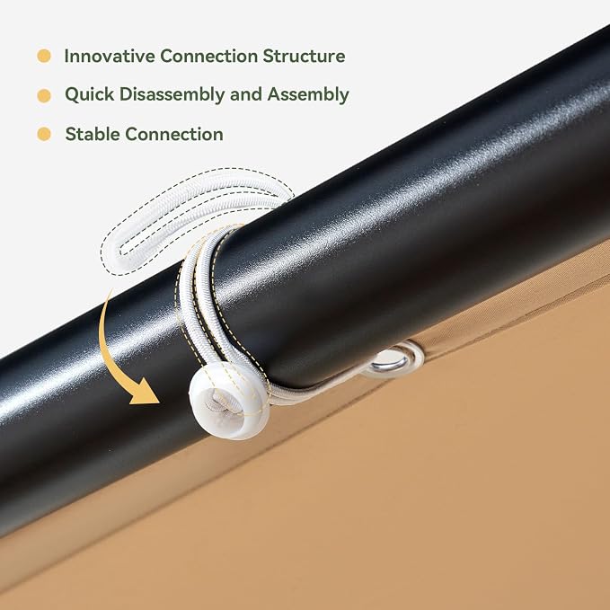 Aoxun 8x5 Lean to Gazebo Outdoor Pergola - Image 7