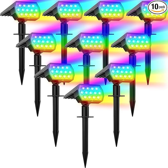 WELALO Solar Color Changing Spot Lights Outdoor, Waterproof Solar Halloween by WELALO