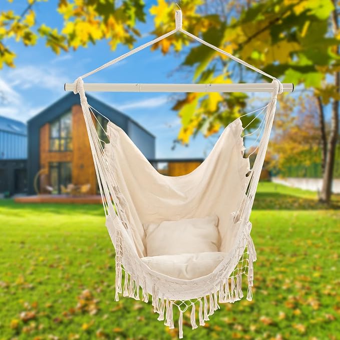 Hammock Chair, Hanging Rope Swing Seat - Image 9