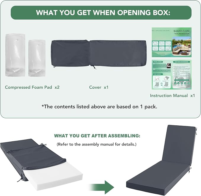 Chaise Lounge Cushions Outdoor - Image 7