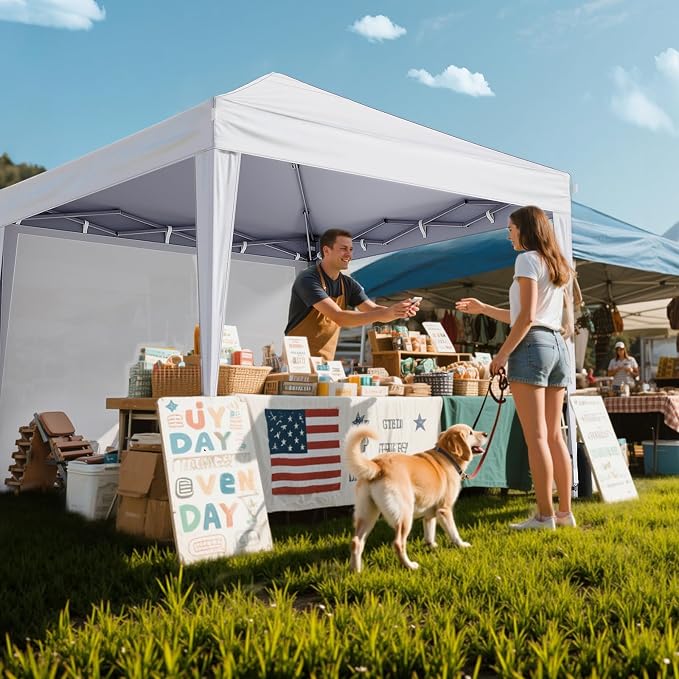 10x10 Pop Up Canopy with Sidewalls, Outdoor Instant Canopy Tent with Carry Bag - Image 7