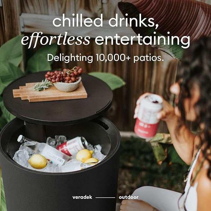 Veradek Kona Cooler Side Table – 2-in-1 Outdoor Patio Side Table w/Cooler | - Image 7