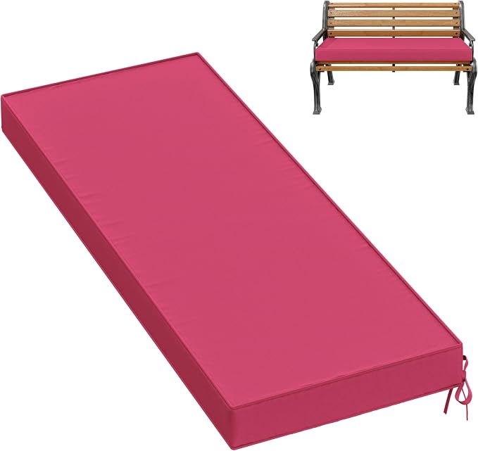 Premium Outdoor Bench Cushions for Patio Furniture 3.5inches Memory Foam Bench by Pakunoda