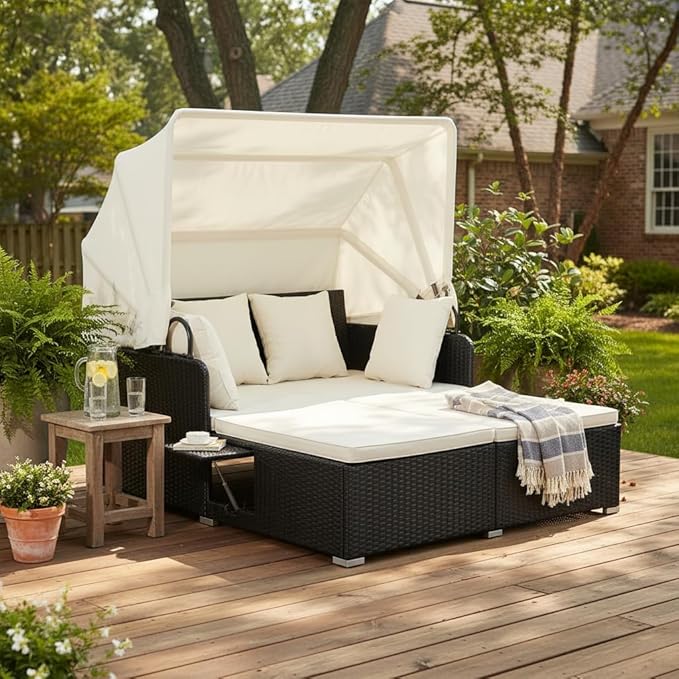 Tangkula Patio Rattan Daybed - Image 3