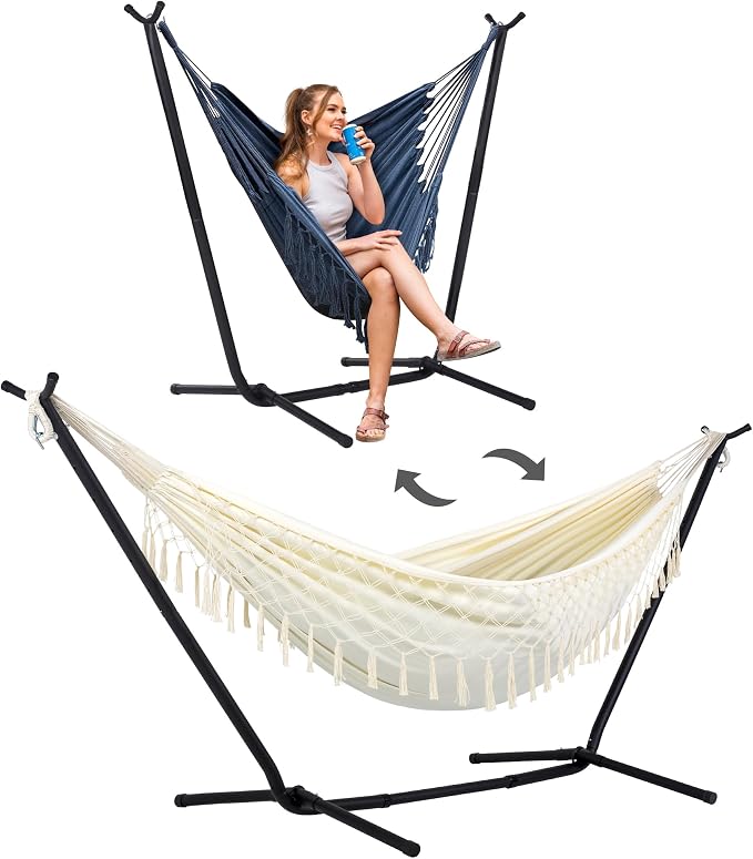 SUNCREAT 2-in-1 Convertible Portable Double Hammock by SUNCREAT