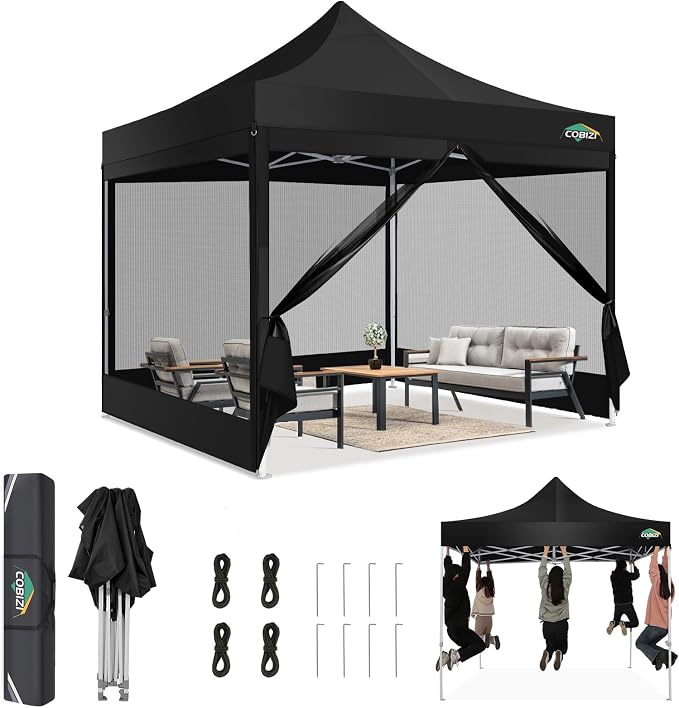 COBIZI Canopy Tent 10x10 Heavy Duty, Pop Up Gazebo by COBIZI