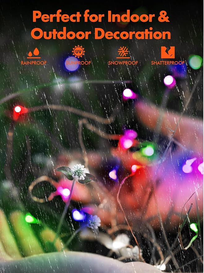 Twinkle Star 2 Pack Solar Christmas Lights Outdoor, Total 80 FT 240 LED Solar - Image 6