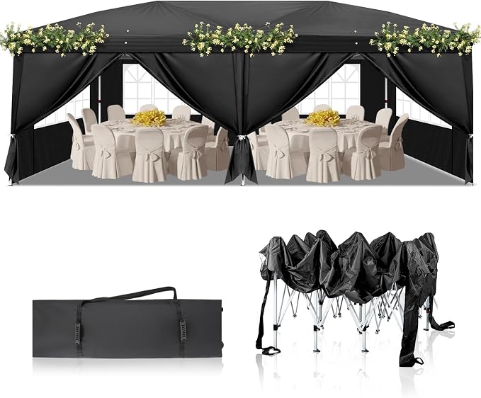 Outvita 10x20ft Pop Up Canopy Tent, Outdoor Instant Shelter Folding Canopy by Outvita