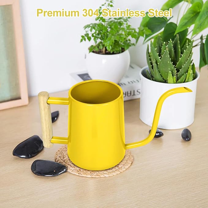 Watering Can Indoor Plants, 35 oz/1000 ml Metal Stainless Steel Watering Can Pot - Image 6