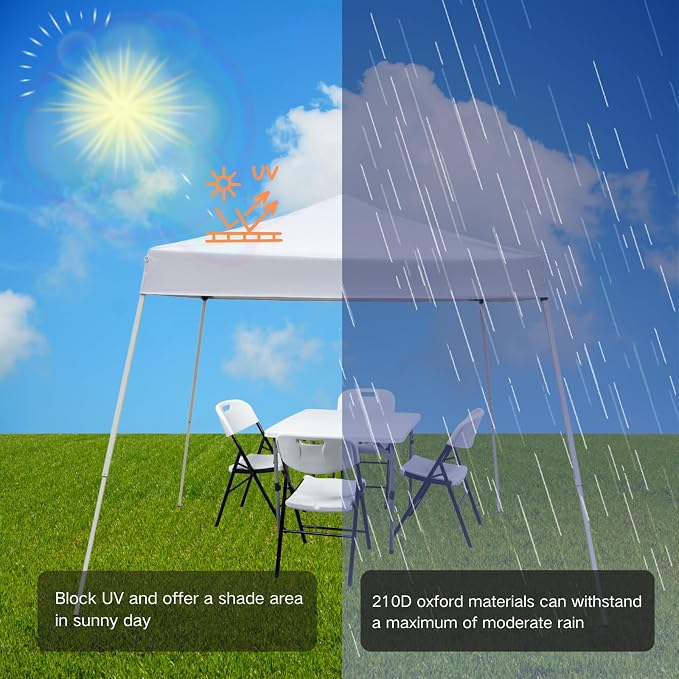 Outvita Canopy 7.8x7.8' Pop Up Commercial Instant Gazebo Tent, Waterproof & UV - Image 5