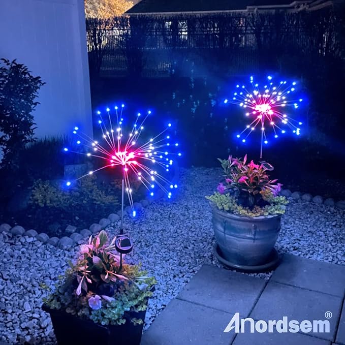 Anordsem Solar Lights Outdoor Waterproof: Garden Light Solar Powered - Image 6