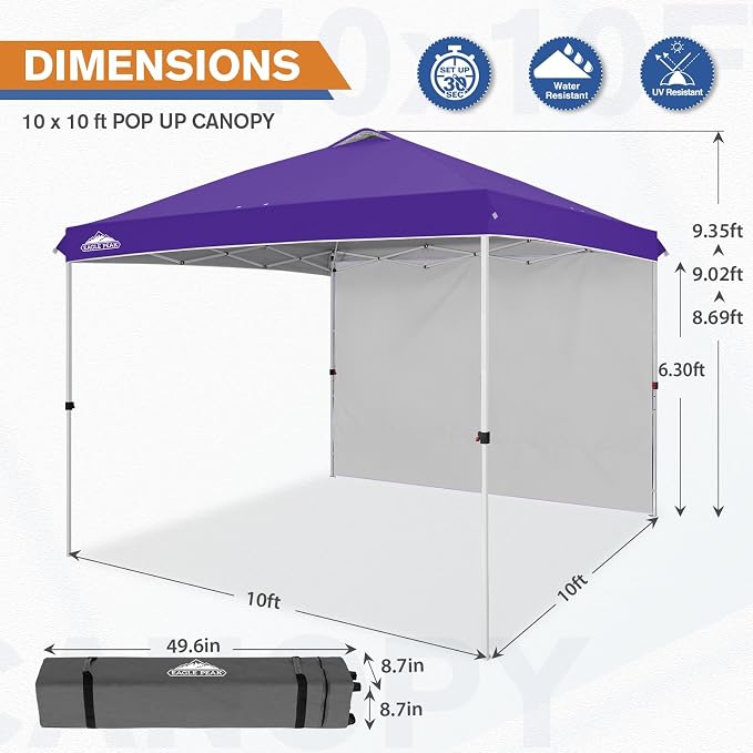 EAGLE PEAK Commercial Canopy 10x10 Pop Up Canopy Tent - Image 3