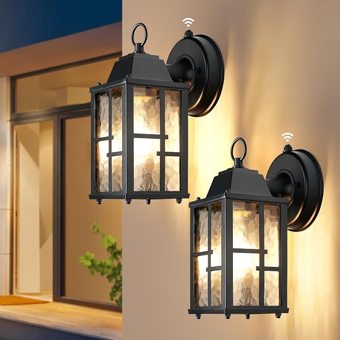OKELI Dusk to Dawn Outdoor Wall Lights, Exterior Waterproof Lantern, Front by OKELI