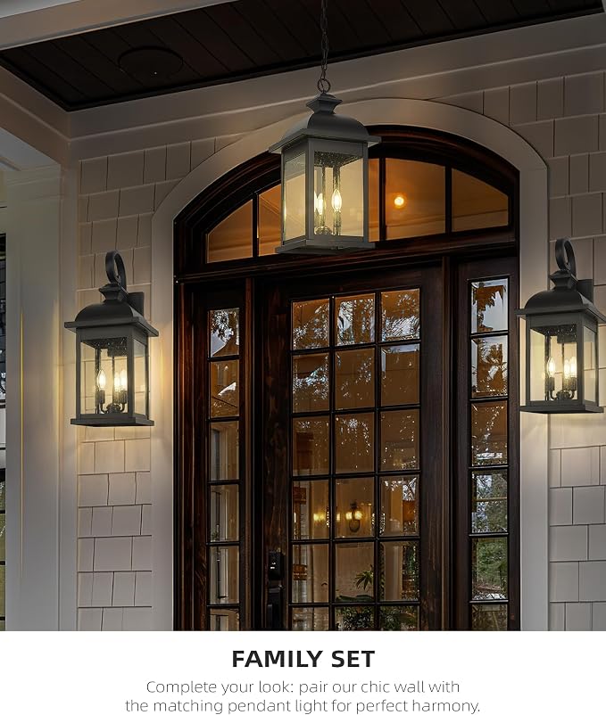 FEMILA 26" Outdoor Wall Light, Large Exterior Wall Light Fixtures, 3 Light - Image 7