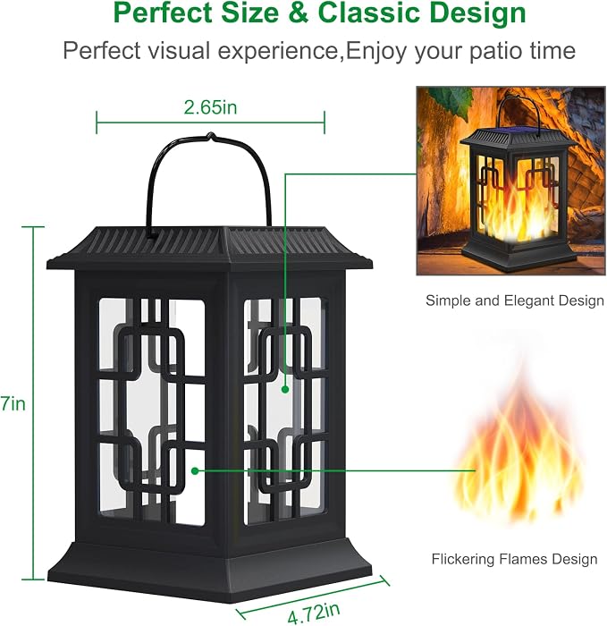 Solar Lanterns Outdoor Waterproof, Hanging Solar Lights - Image 2