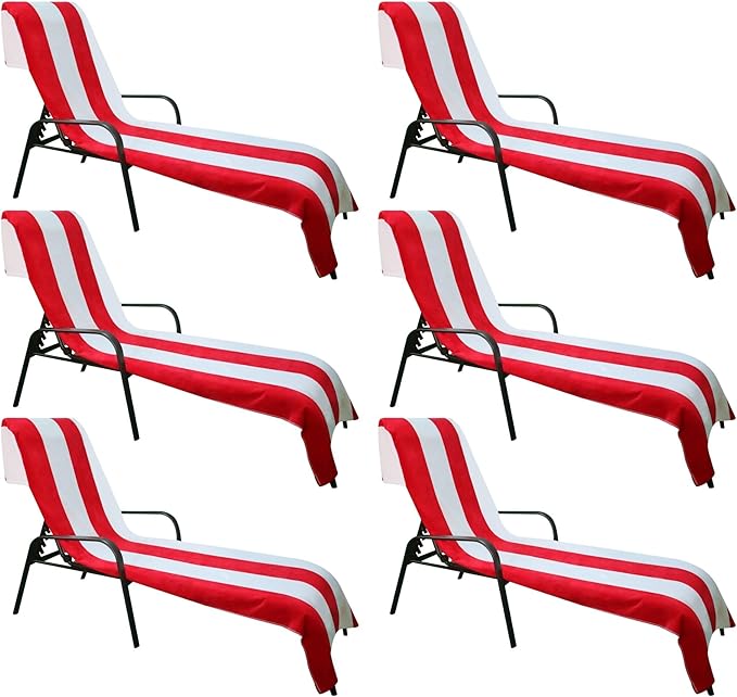 Superior Cabana Cotton Lounge Chair Cover, Outdoor Towel/Chaise Furniture Covers by SUPERIOR