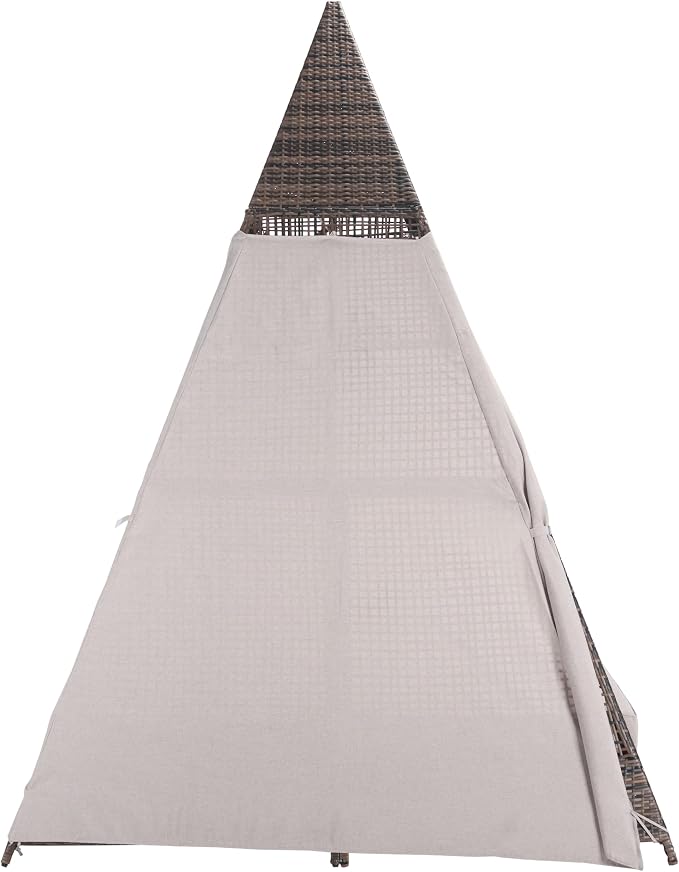 SAFAVIEH Outdoor Patio Furniture Collection – Bongo Grey & Light Grey Wicker - Image 8