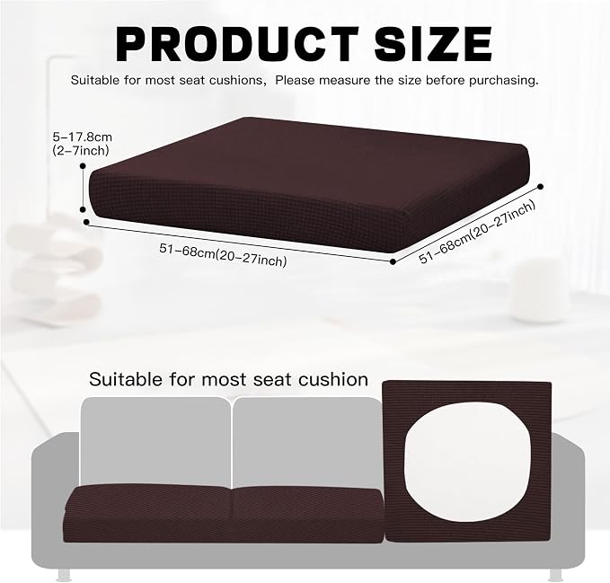 8Pcs Outdoor Cushion Covers, Patio Cushion Covers, Stretch Elastic Slipcovers - Image 2