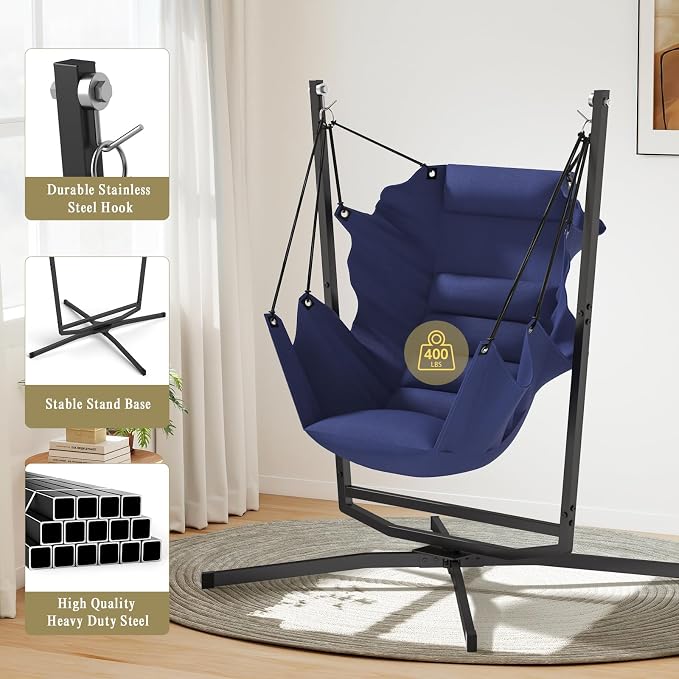 360° Swivel Hammock Swing Chair - Image 6