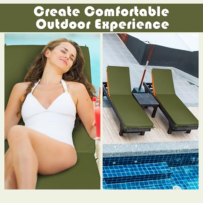 1 Pcs Indoor Outdoor Chaise Lounge Cushions Sponge Bench Outdoor Furniture - Image 4