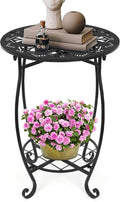 Metal Side table, 18inch Round Side End Table, Outdoor Side Table Patio Bistro by Fashion%26cool