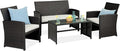 Best Choice Products 4-Piece Outdoor Wicker Patio Conversation Furniture Set by BestChoiceProducts