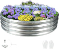 Durable Round Galvanized Steel Raised Garden Bed by zbzbml