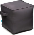 QILLOWAY Indoor/Outdoor Inflatable Stool, Ottoman Pouf Cube 16", All Weather by QILLOWAY