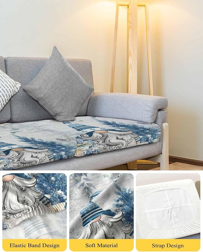 Christmas Stretch Couch Sofa Cushion Covers, Sectional/Individual/L/T Shape - Image 4
