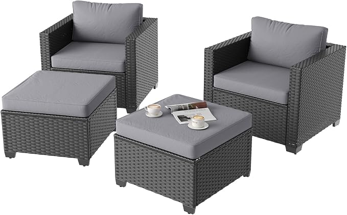 Aoxun 4 Piece Patio Furniture Set - Image 8