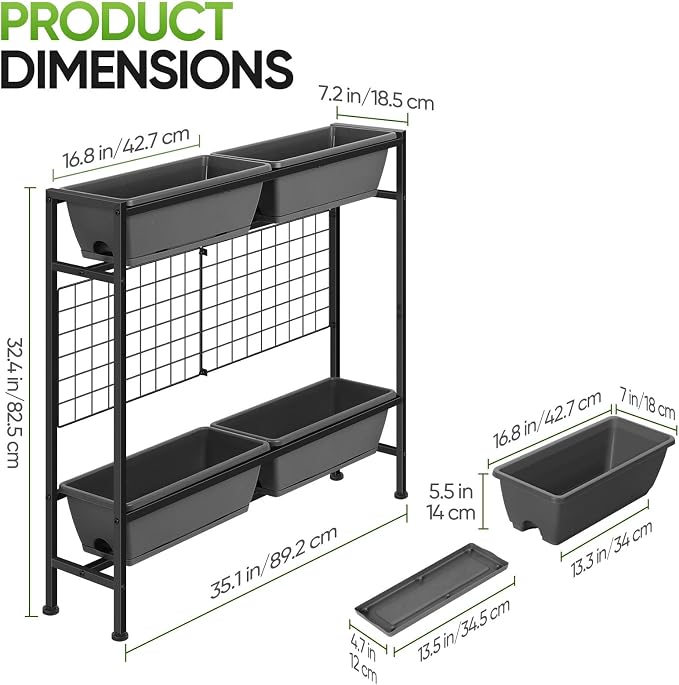 CADUKE Raised Planter Box, Plastic Raised Garden Bed - Image 2