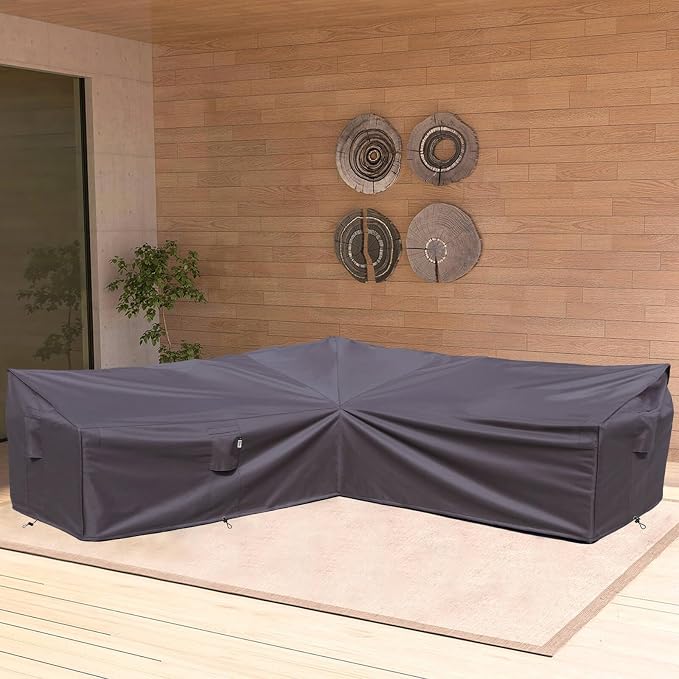 Heavy Duty Outdoor Sectional Sofa Cover, Lawn Patio Furniture Winter Cover - Image 4