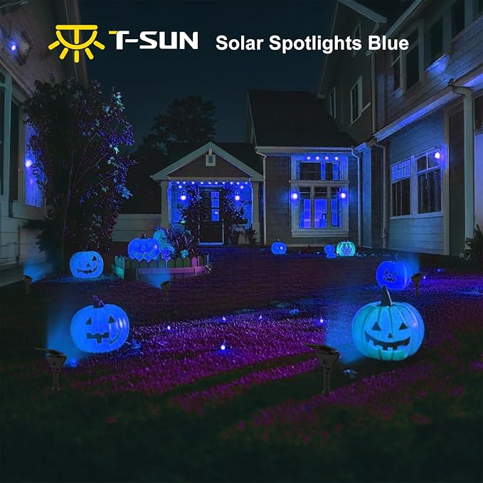 T-SUN Solar Lights Outdoor Waterproof IP65, 12 Pack LED Solar Spot Lights Color - Image 6