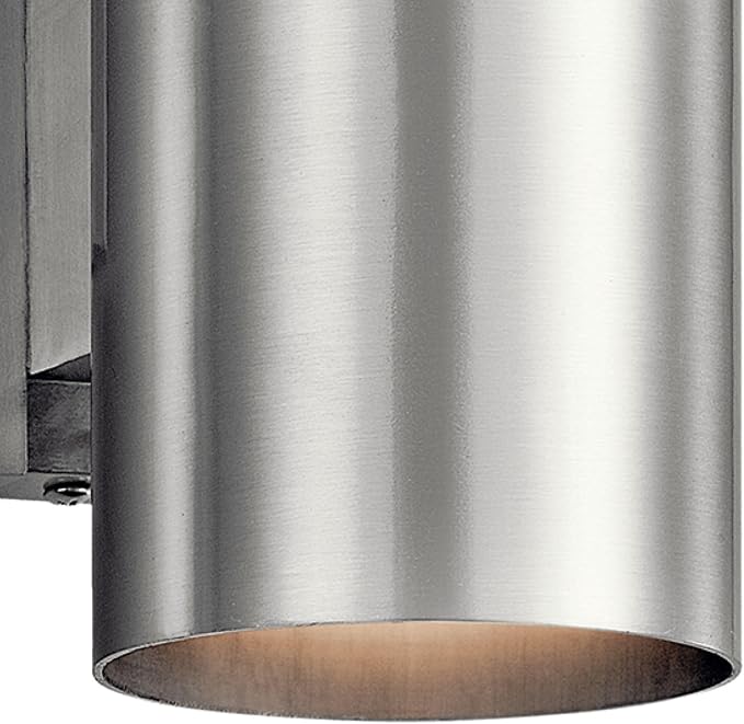 Kichler 9234BA Outdoor Cylinder Wall Mount Sconce DownLight, Brushed Aluminum - Image 4
