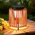 Solar Lanterns Outdoor Waterproof IP54, Handwoven Wicker Outdoor Table Lamps by BRIMMEL