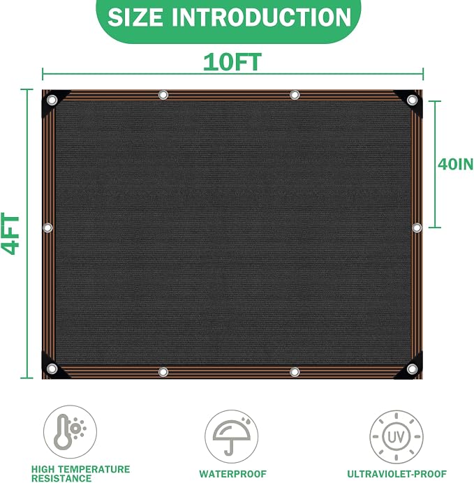 QLOFEI Shade Cloth for Garden, 70% Sun Screens for Patio Pergola Outdoor - Image 3