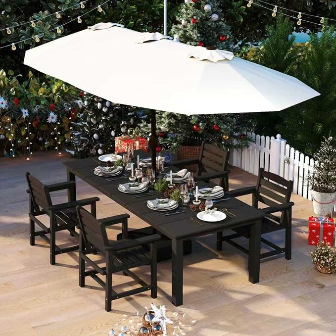 5-Piece Black Outdoor Dining Set by PatioKingdom
