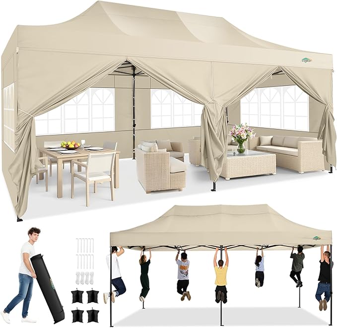 COBIZI 10x20 Heavy Duty Pop Up Canopy Tent by COBIZI