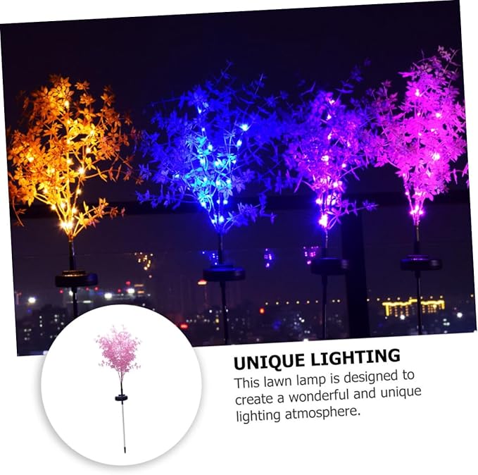 balacoo Led Solar Garden Light Plant Shaped Outdoor Lamp Ornament - Image 8