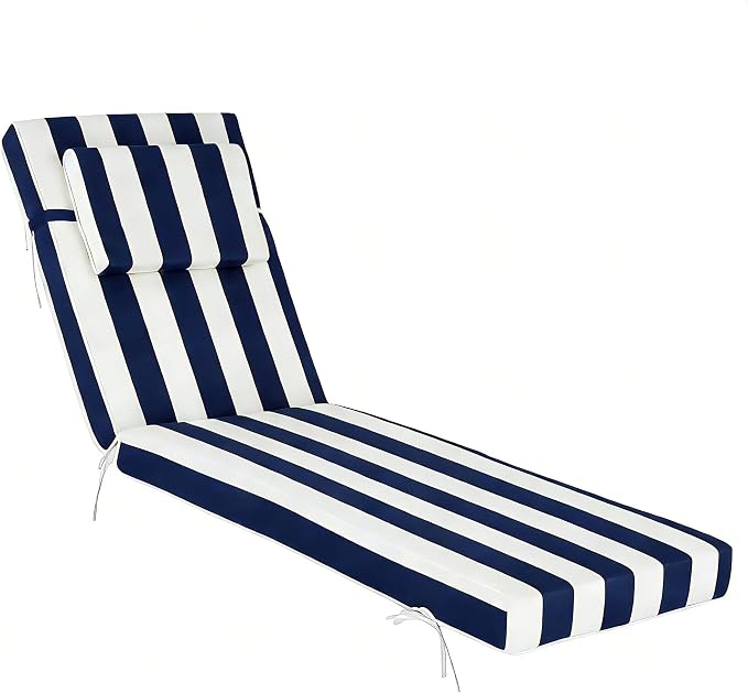 Chaise Lounge Cushions Outdoor 72x21x4 Inch, Patio Lounger Chair Cushion by Unknown