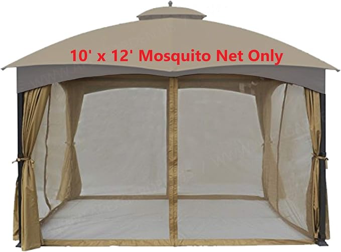 APEX GARDEN 10 Ft. x 12 Ft. Gazebo Replacement Mosquito Netting by APEXGARDEN