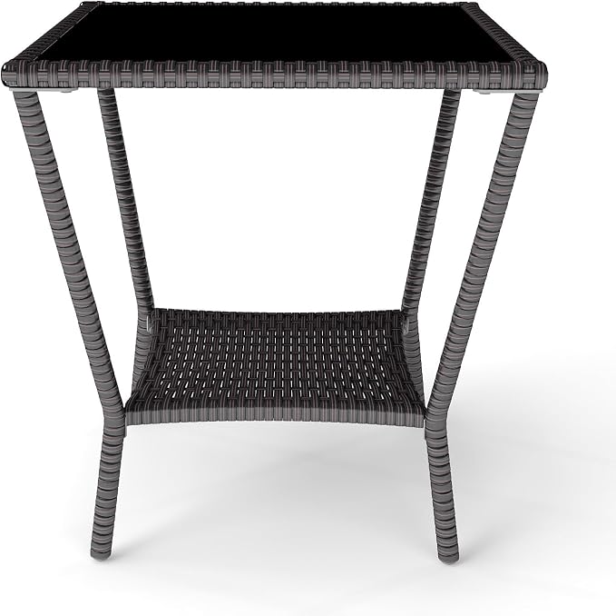 Kinfant Rattan Patio Side Table - Image 8