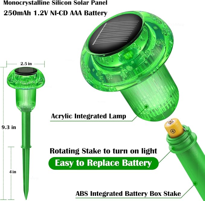 St Patricks Day Decorations Solar Lights Outdoor Pathway Waterproof 8 Pack - Image 2
