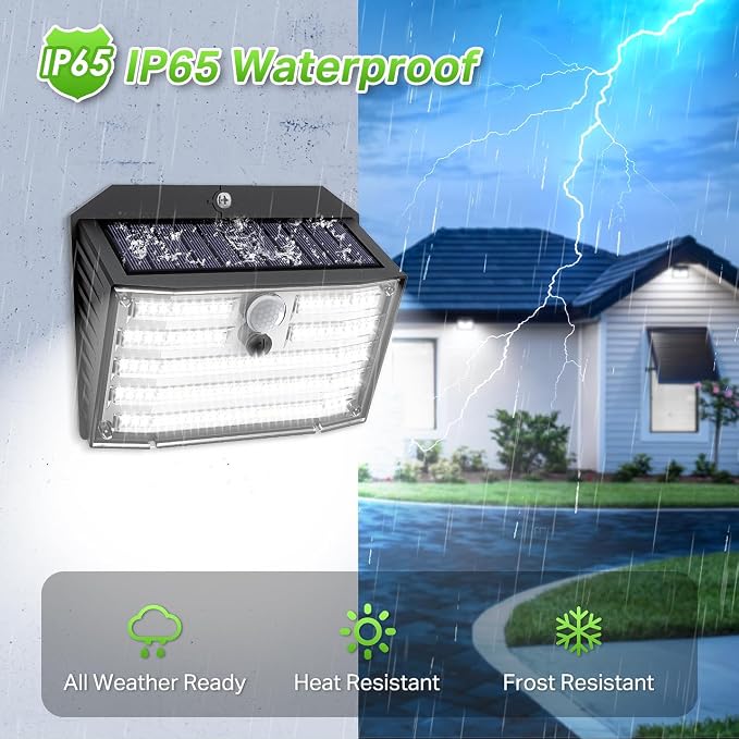CLAONER Solar Lights Outdoor, Wireless Motion Sensor Lights, IP65 Waterproof - Image 6