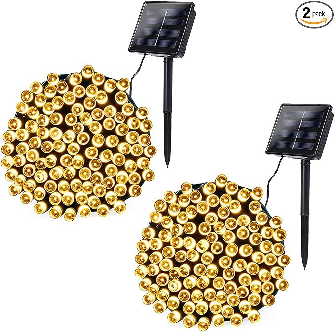 Joomer Solar Christmas Lights Outdoor, 2 Pack Total 144FT 400 LED 8 Modes by Joomer