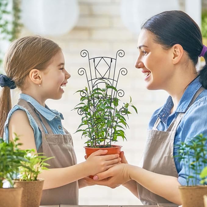 4 Pack Stackable Metal Plant Trellis - Image 7