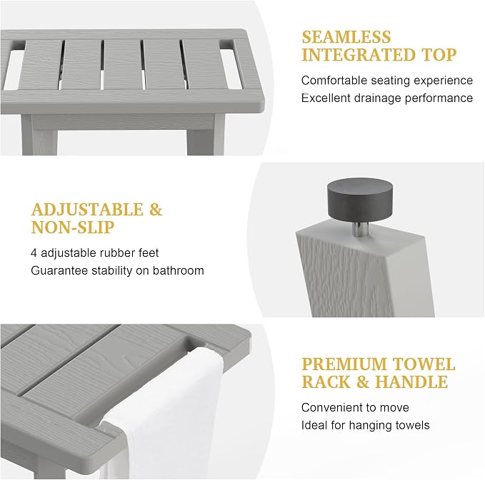 HIPS Shower Bench Inside Shower Stool - Image 4