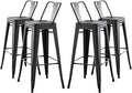 AC Pacific 30” Metal Barstool Set of 4 – Country Rustic Style by ACPacific