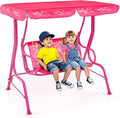 HONEY JOY Kids Patio Swing, 2-Seater Outdoor Porch Swing Lounge Chair, by HONEYJOY
