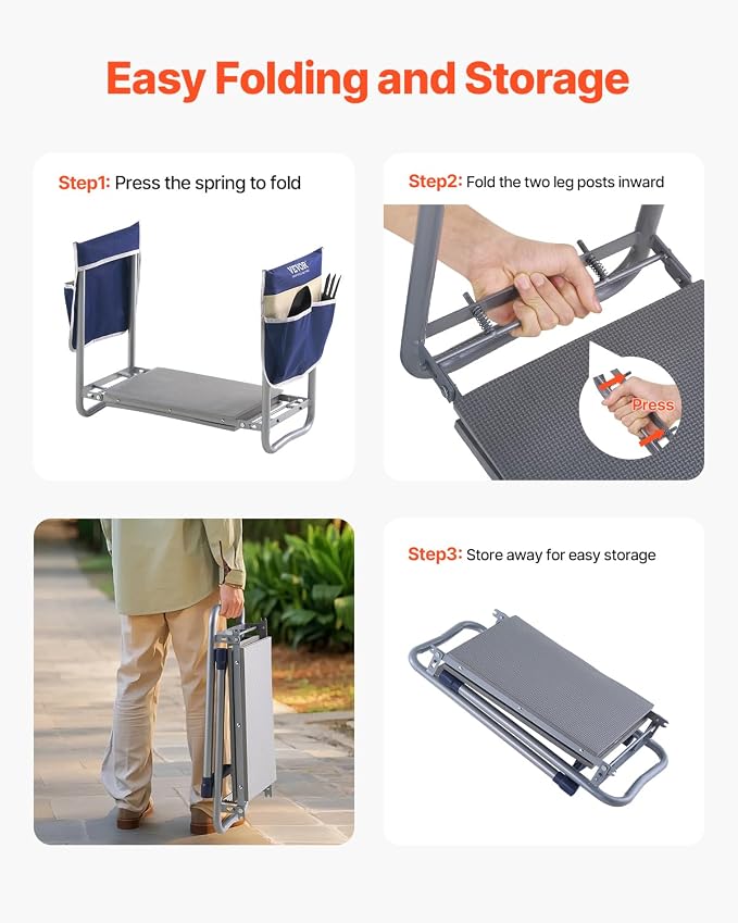 VEVOR Garden Kneeler and Seat Heavy Duty, Portable Garden Stool - Image 8